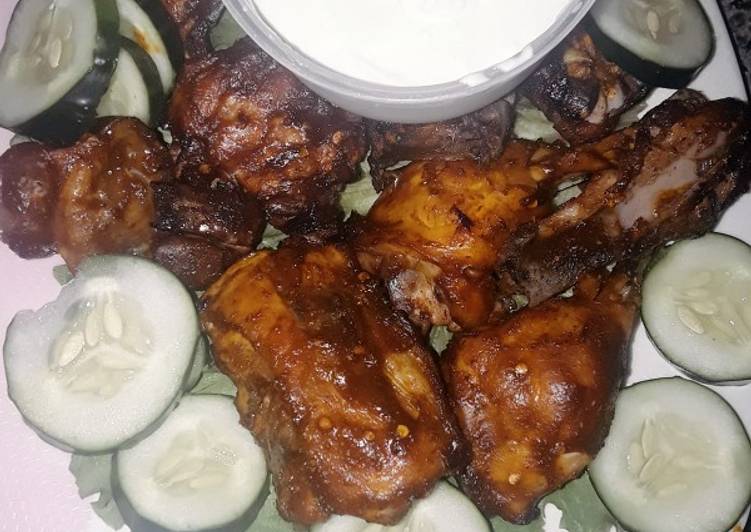 Nigeria Berbecue chicken style with garlic sauce