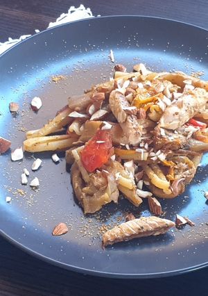 Foto di Casarecce con sgombro,melanzane e pomodorini