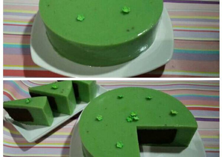 resep Pudding cake pandan