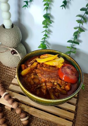 عکسی از دستور خورشت لوبیا سبز