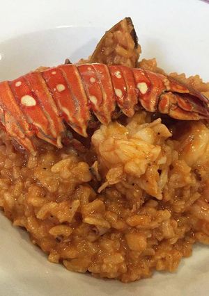 Una foto de Risotto de Langosta y Camarones