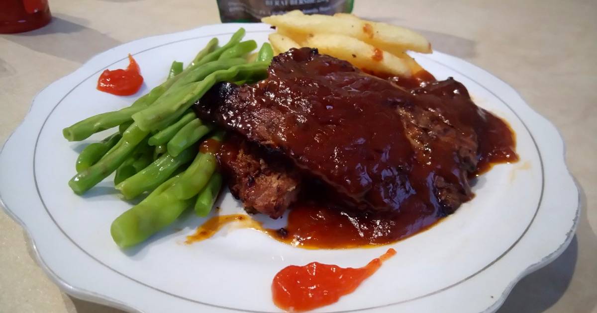 Resep Steak daging BBQ oleh Ica_psaj - Cookpad