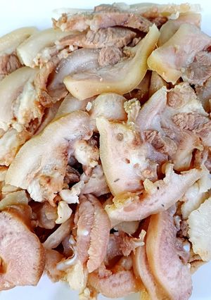 Hình của món Thịt mũi heo luộc.