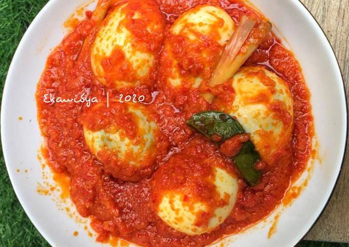 Resep Telur Bumbu Bali, Lezat Sekali