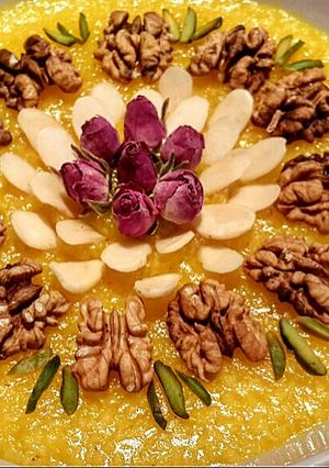 عکسی از دستور شله زرد