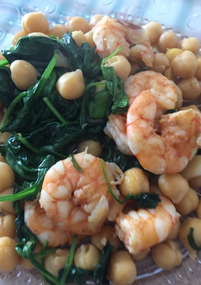 Una foto de Ensalada tibia de garbanzos