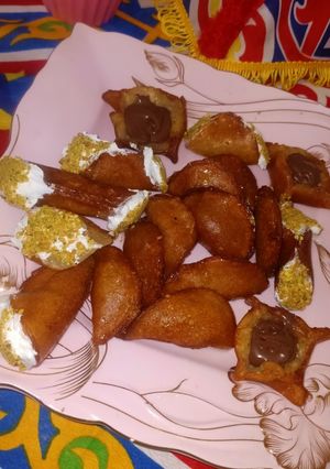 صورة لوصفة قطايف بالكريمة والنوتيلا طعم روووعه