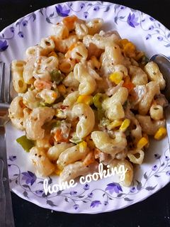 व्हेज व्हाईट सॉस पास्ता (veg white sauce pasta recipe in marathi) रेसिपी चे मुख्य फोटो