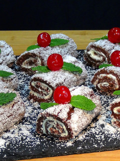 Una foto de Troncos de Navidad, receta fácil sin horno
