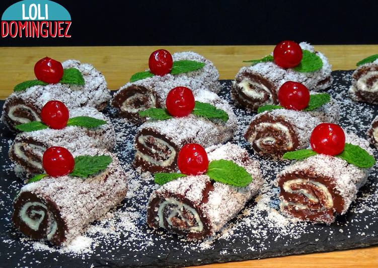 Troncos de Navidad, receta fácil sin horno