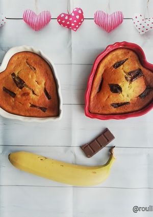 Une photo de Gâteau à la banane et au chocolat