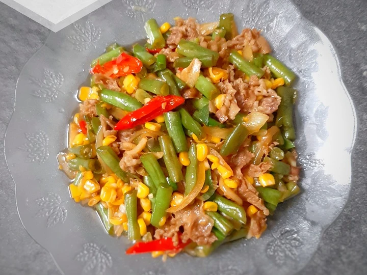 Cara Mudah Membikin Resep Tumis buncis jagung campur daging yang Sempurna Anti Ribet, Bikin Ngiler