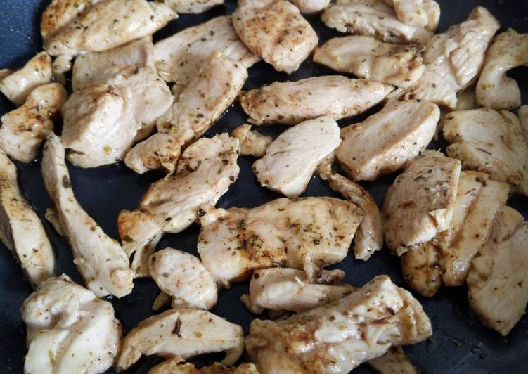 Steps to Prepare Super Quick Homemade Seasoned Chicken for Wraps or Quesadillas