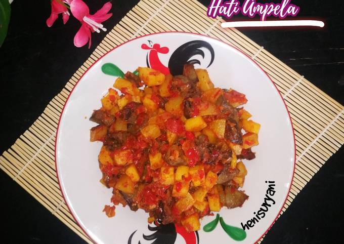 Cara Gampang Menyiapkan 236. Sambal Goreng Kentang Hati Ampela, Lezat Sekali