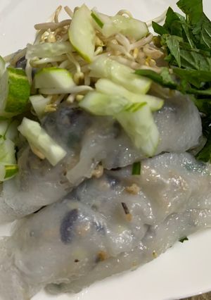 Hình của món Bánh cuốn bằng chảo.