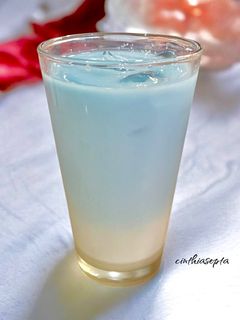 Foto resep Es Susu Bunga Telang
