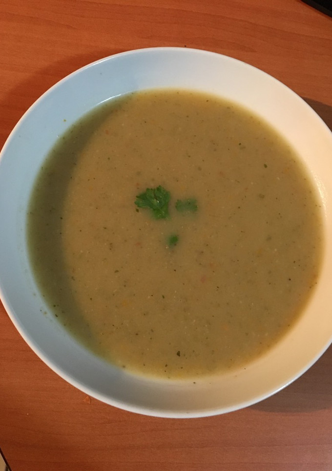 Una foto de Crema de Plátano Verde