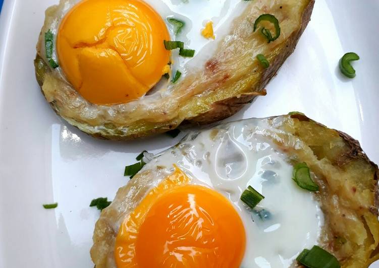 Simple Way to Make Baked,Potato Egg, in 12 Minutes for Family