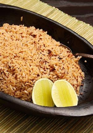 Una foto de Arroz de coco colombiano