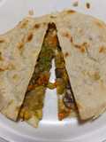 Quesadilla with Squash Blossoms and Mushrooms