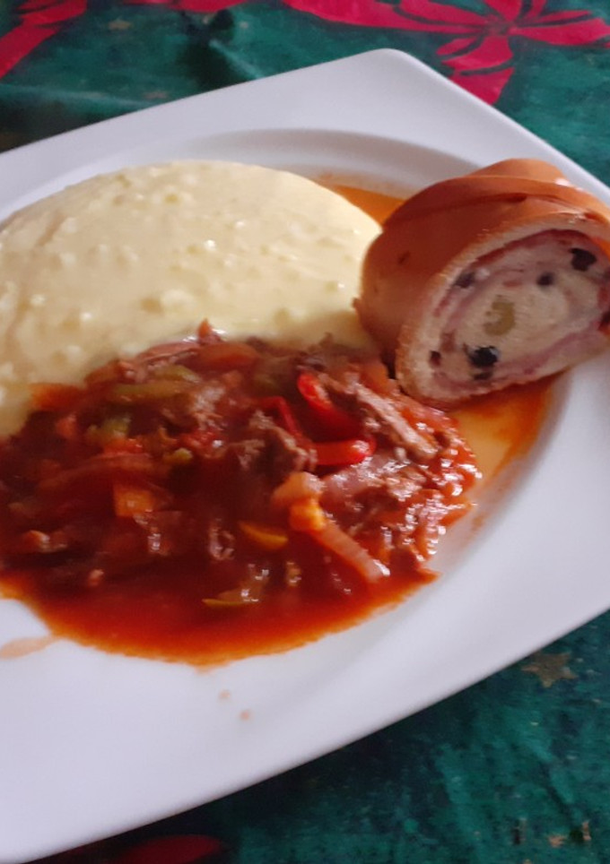 Una foto de Ropa vieja cubana