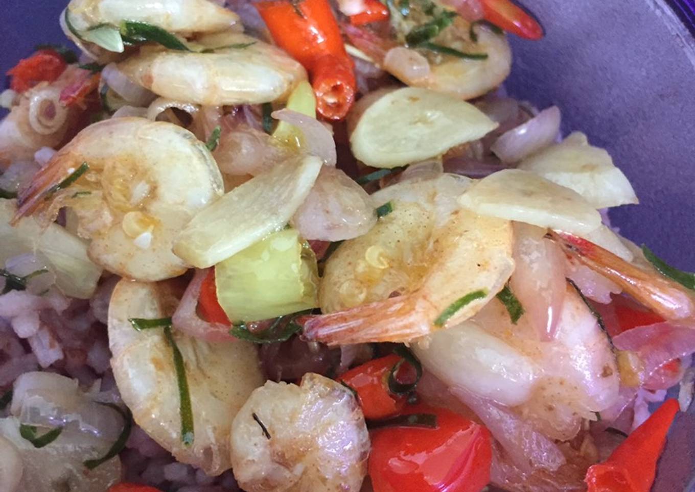 Udang goreng saus mata