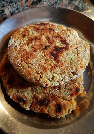 Una foto de Milanesas de zapallito y zanahoria