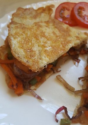 A picture of Sausage & Carrot Omelette.