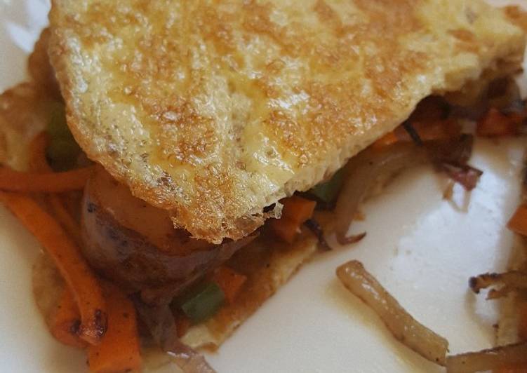 Recipe of Any-night-of-the-week Sausage &amp; Carrot Omelette