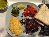 huevos rancheros with black beans
