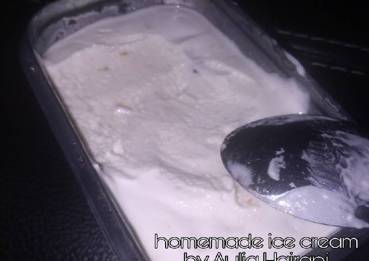 Langkah Mudah untuk Menyiapkan Homemade Ice Cream aka Walls KW (aman u/ batita), Sempurna