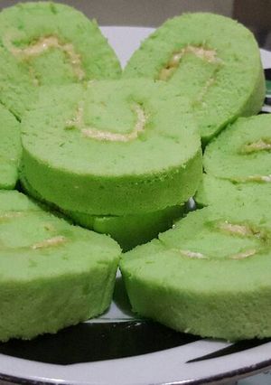 Foto resep Bolu Gulung Pandan Krim keju