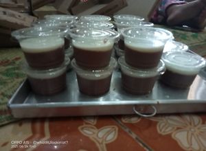Foto resep Milo pudding with vanilla vla