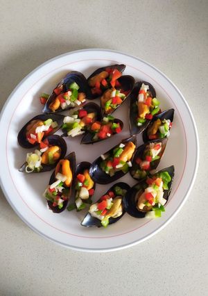 Una foto de Mejillones en vinagreta