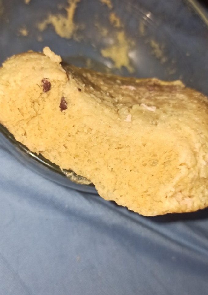 Una foto de Bizcocho fit de harina de avena de sabores en microondas
