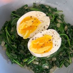 Lazy Spinach & Eggs A picture of Lazy Spinach & Eggs.