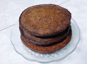 Hình của món Pancake series No.3 - Pancake yến mạch chocolate chuối.