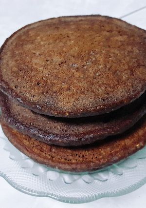 Hình của món Pancake series No.3 - Pancake yến mạch chocolate chuối.