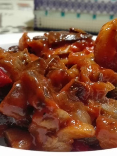 Una foto de Pisto fácil de parrillada de verduras y gambas