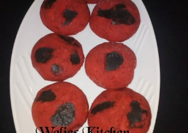 Simple Way to Make Homemade Red velvet cookies