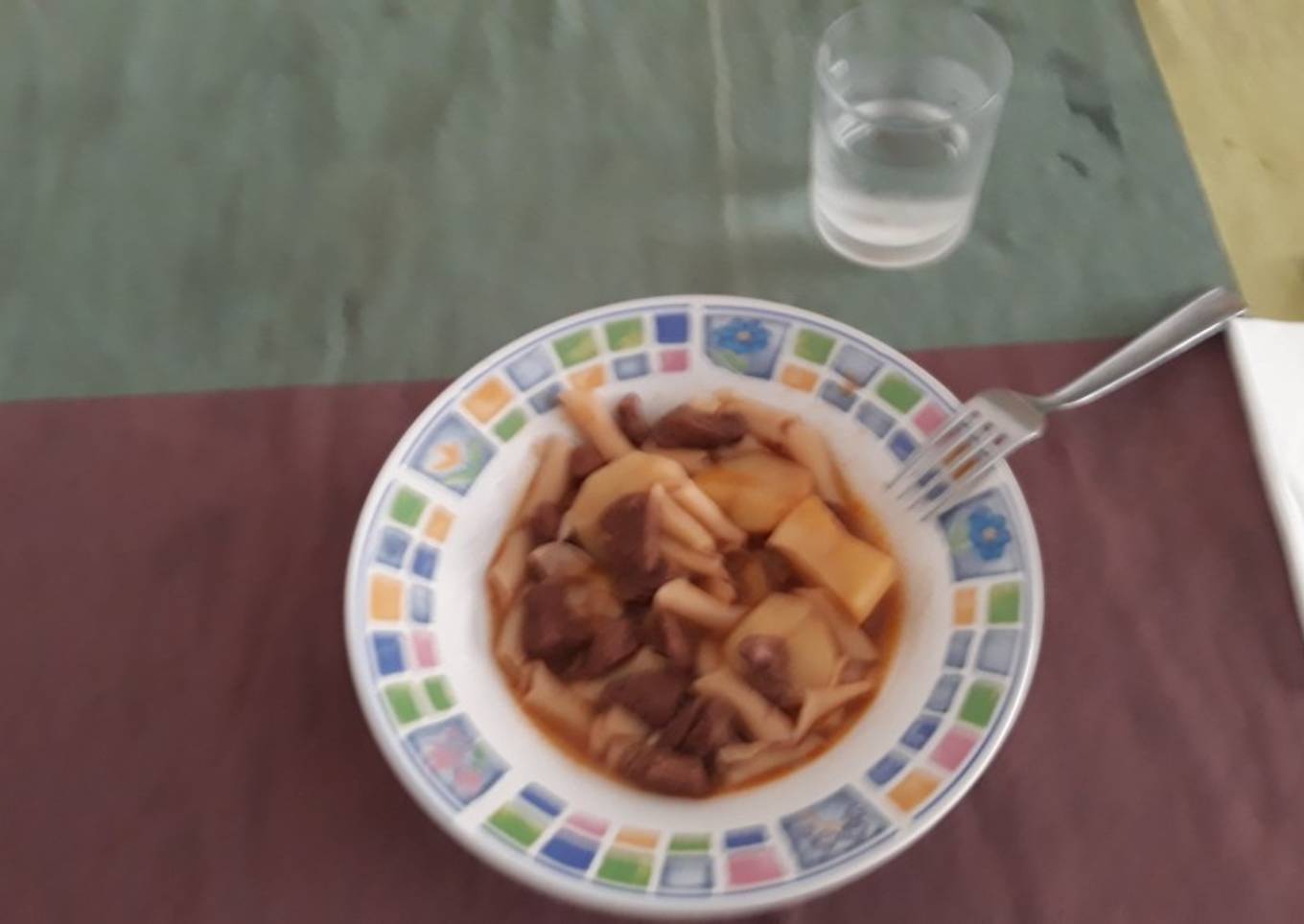 Estofado de ternera con macarrones
