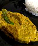 "Sorshe ilish Bhappa"(steamed hilsa with mustard sauce)