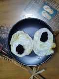 Huevos fritos con huevas de lumpo