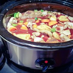 A picture of Warrior beef stew.
