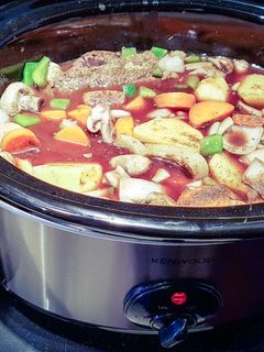 A picture of Warrior beef stew.