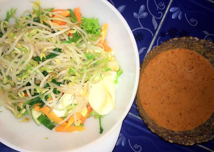 Salad aneka sayuran (menu diet-no oil- no carbo)