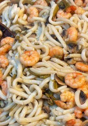 Foto di Noodles con gamberi