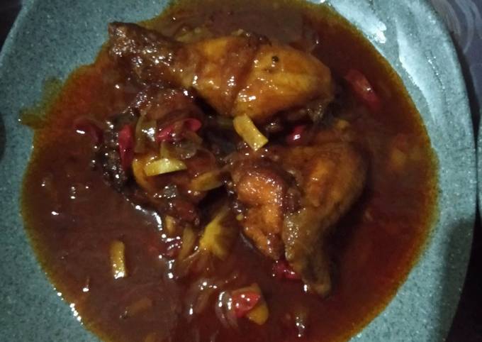 Ayam goreng mentega asam manis