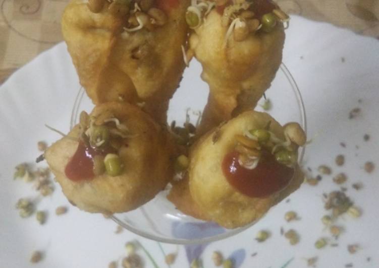 Recipe of Speedy Sprouts Cone Chaat