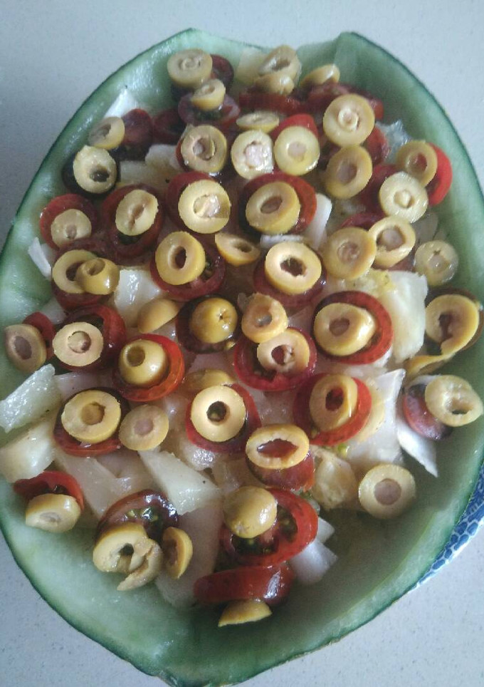 Una foto de Ensalada de fruta y endivia, melón